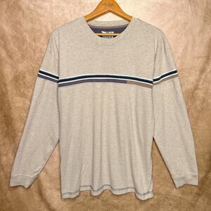 Vintage Striped Long Sleeve Shirt Y2K Center Stripe Skater Indie Sleaze Urban